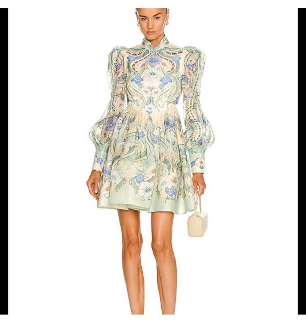 Zimmermann Rhythm Crystal-Embellished Cutout Floral-Print
Linen And Silk-Blend M